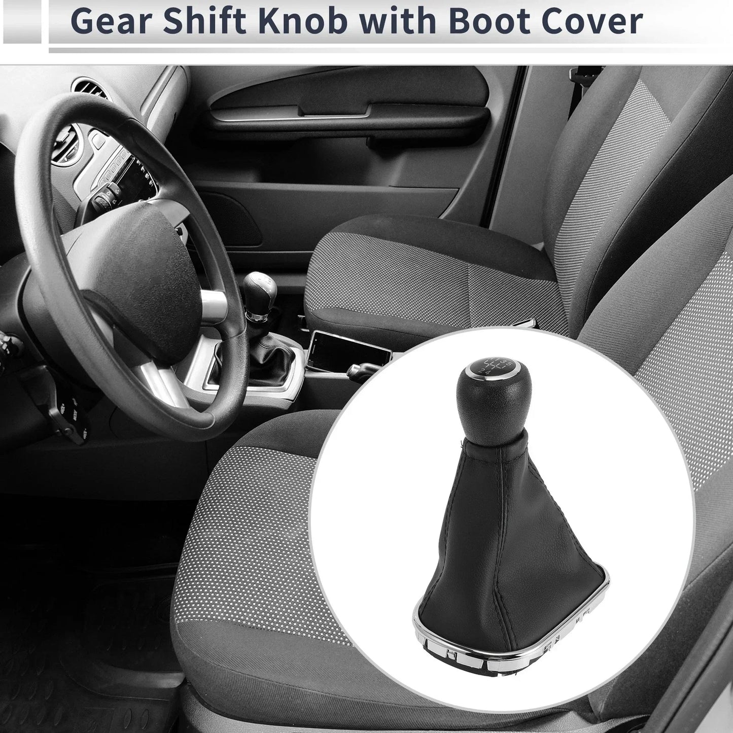 5 Speed Gear Shifter Knob & Cover for Chevrolet Cruze (2010-2015)