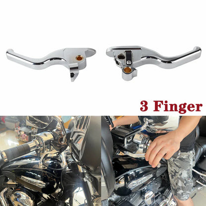 Chrome Hand Brake Clutch Levers for Harley Tri Glide Ultra Classic (2009-2023)