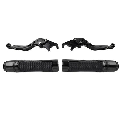 CNC Black Extendable Brake Clutch Levers & Grips for Daytona 675 (2006-2018)