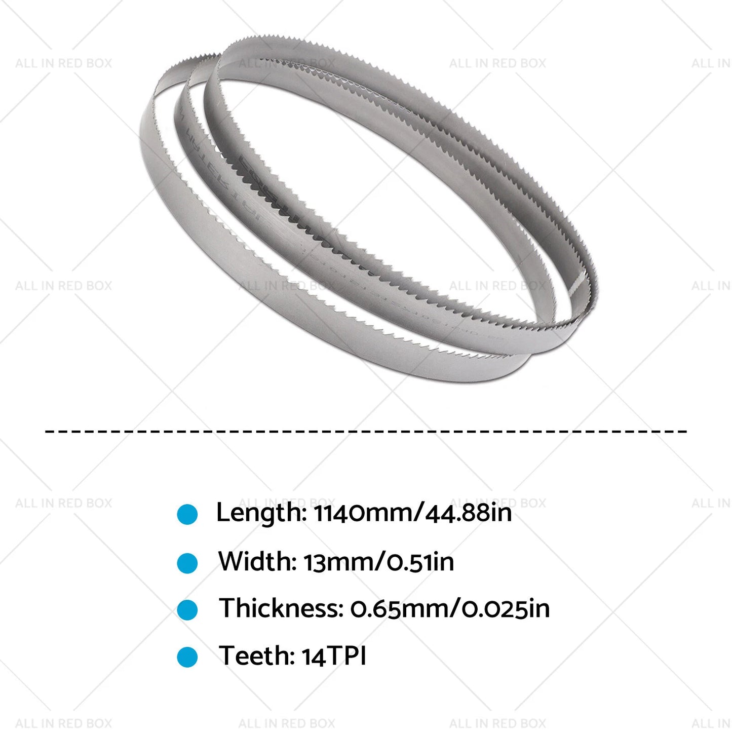 1140mm x 13mm x 14 TPI Bi-Metal Band Saw Blade for Metal Cutting