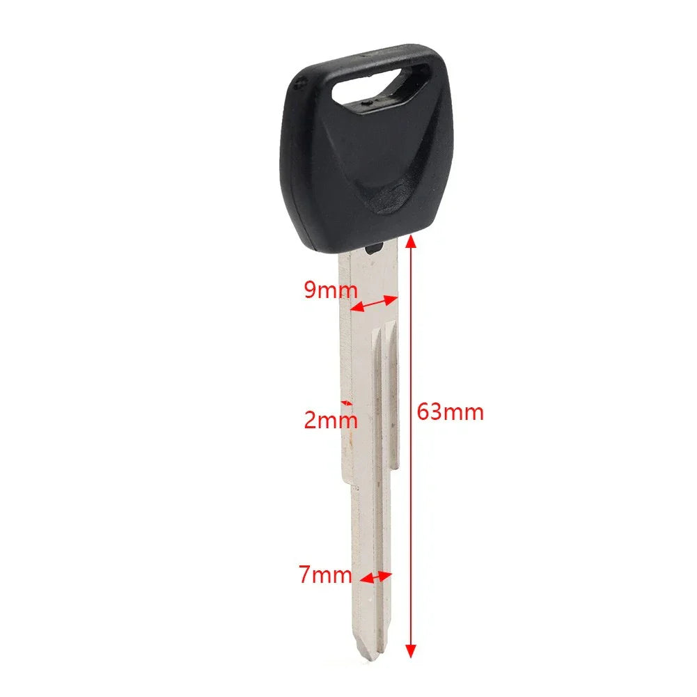Black Uncut Blade Blank Key for Honda FAZE 250, SILVER WING 400/600 (2001-2010)