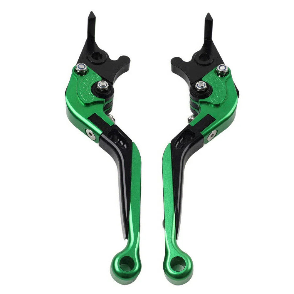 Green CNC Extendable Brake Clutch Levers for BMW S1000XR (2015-2021)