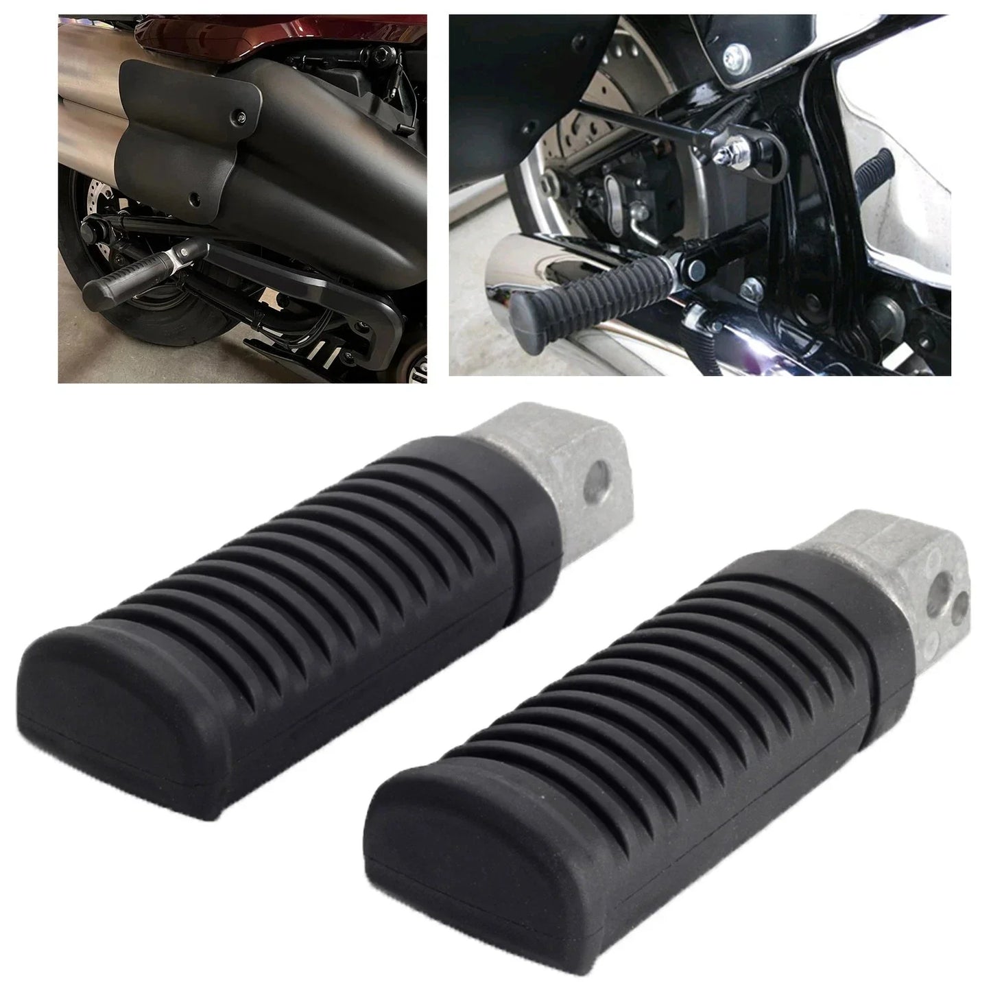 Rubber Rear Footrests Pegs Non-slip for Harley Sportster S (2021-2022)