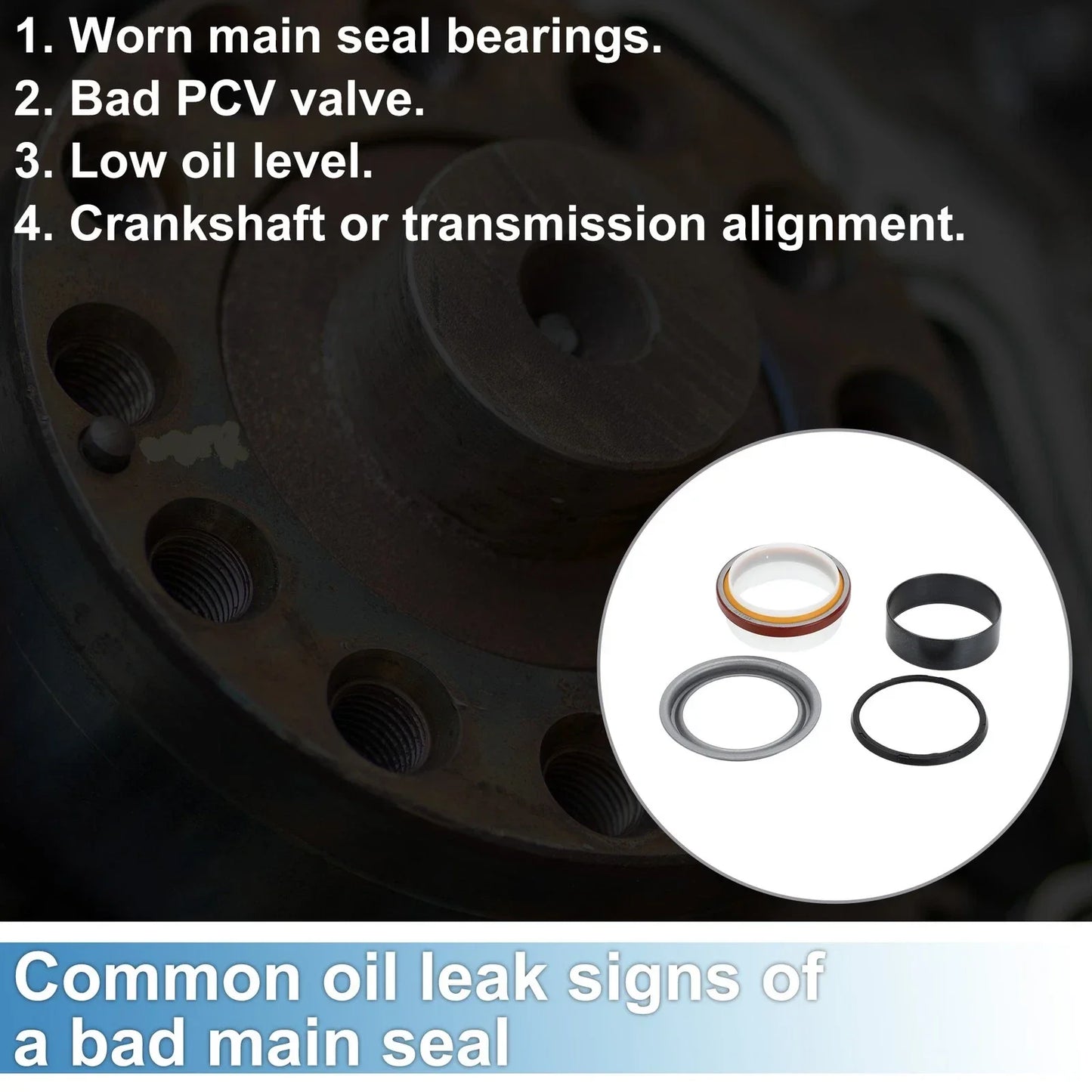 Crankshaft Oil Seal Wear Sleeve Kit for Dodge Ram 5.9L 6.7L 1500 2500 (2002-2023)