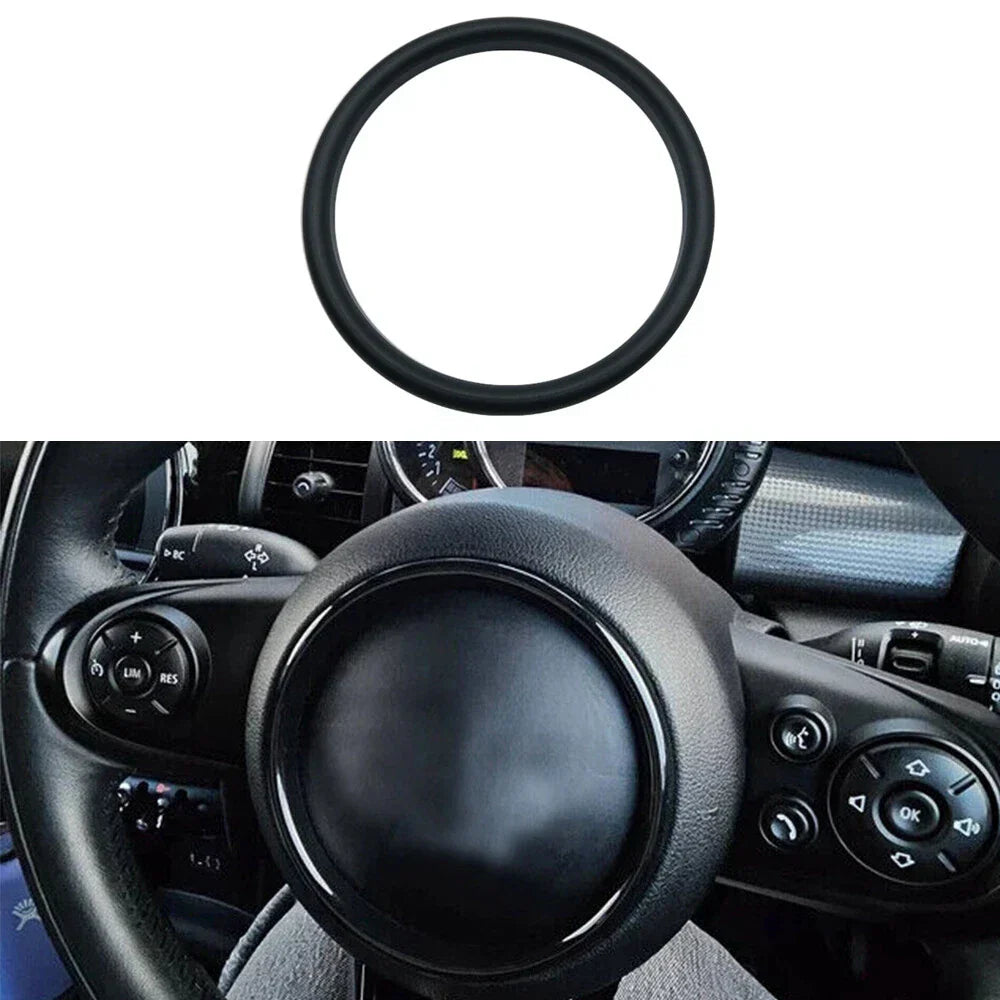 Black Steering Wheel Centre Ring Cover for MINI F54 F55 F56 F57 F60 (2016-2021)