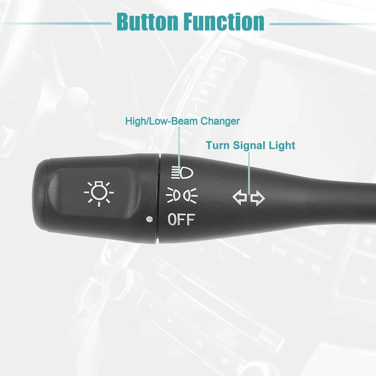 Turn Signal Switch for Chrysler Sebring, Dodge Stratus, Black (2001-2006)