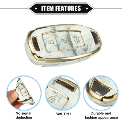 Key Fob Cover for Hyundai Accent Tucson, 3 Button TPU Gray (2010-2023)