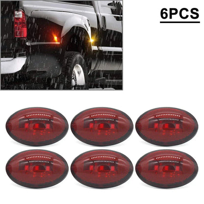3 x LED Oval Side Marker Lights for Car Bus Truck Trailer Camper Van