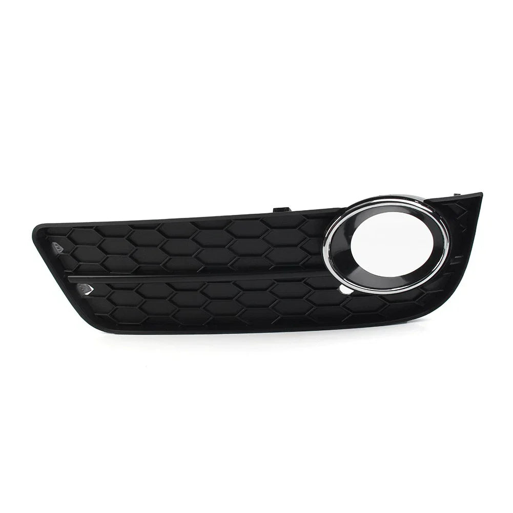 Left Front Bumper Fog Light Grille Cover w/ Chrome Ring for Audi A5 (2008-2011)