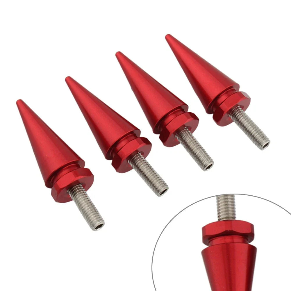 4 x 5mm Windscreen Screw Bolts Red Spike for Harley Touring Road Glide (1998-2025)
