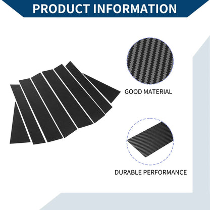 8 Pcs Car Pillar Window Trim Covers for Honda CR-V (2017-2023) Black Carbon Fiber