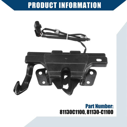 Hood Lock Latch for Hyundai Sonata 2015-2017 - Durable Black