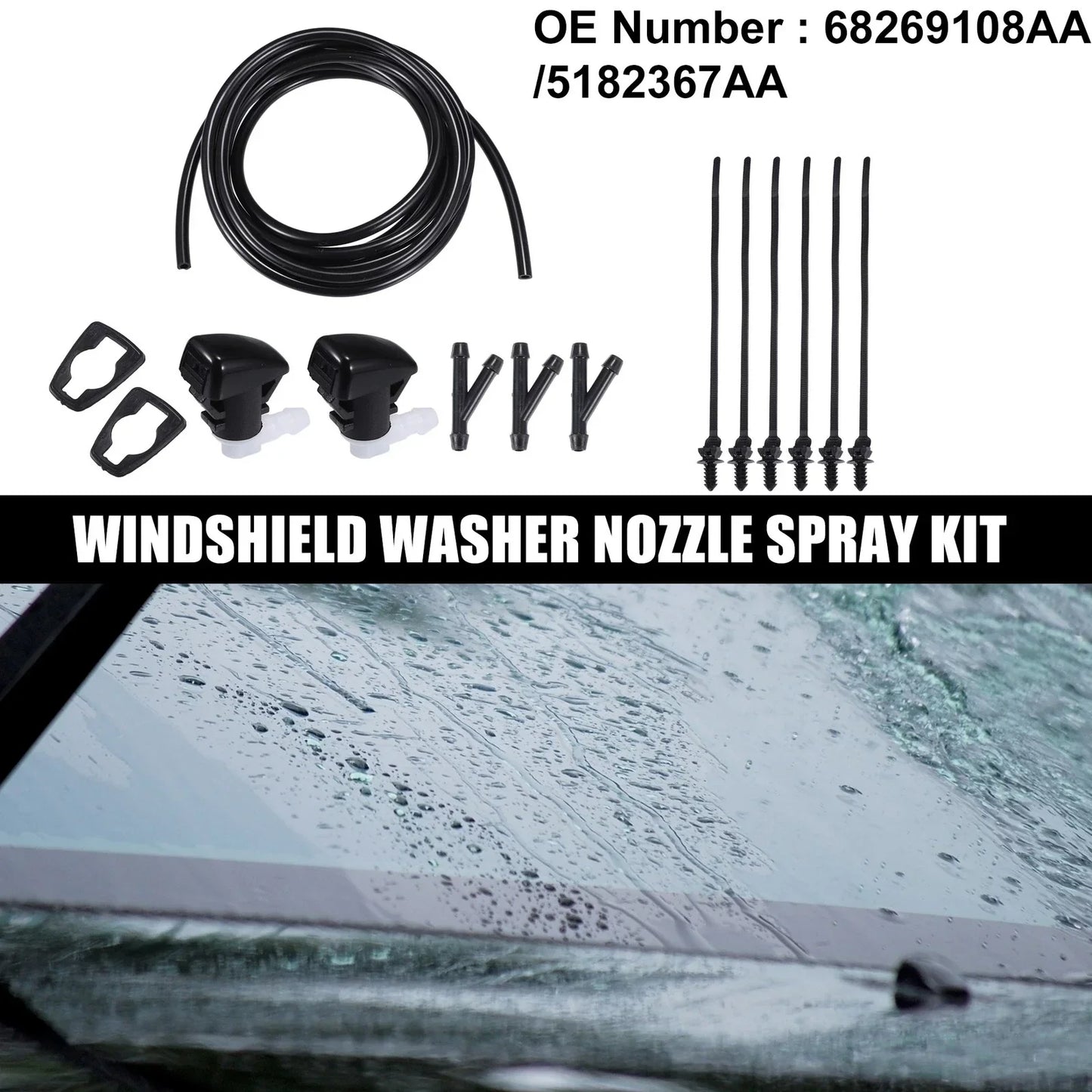 Car Windshield Washer Nozzle Set for Dodge Durango (2011-2023)