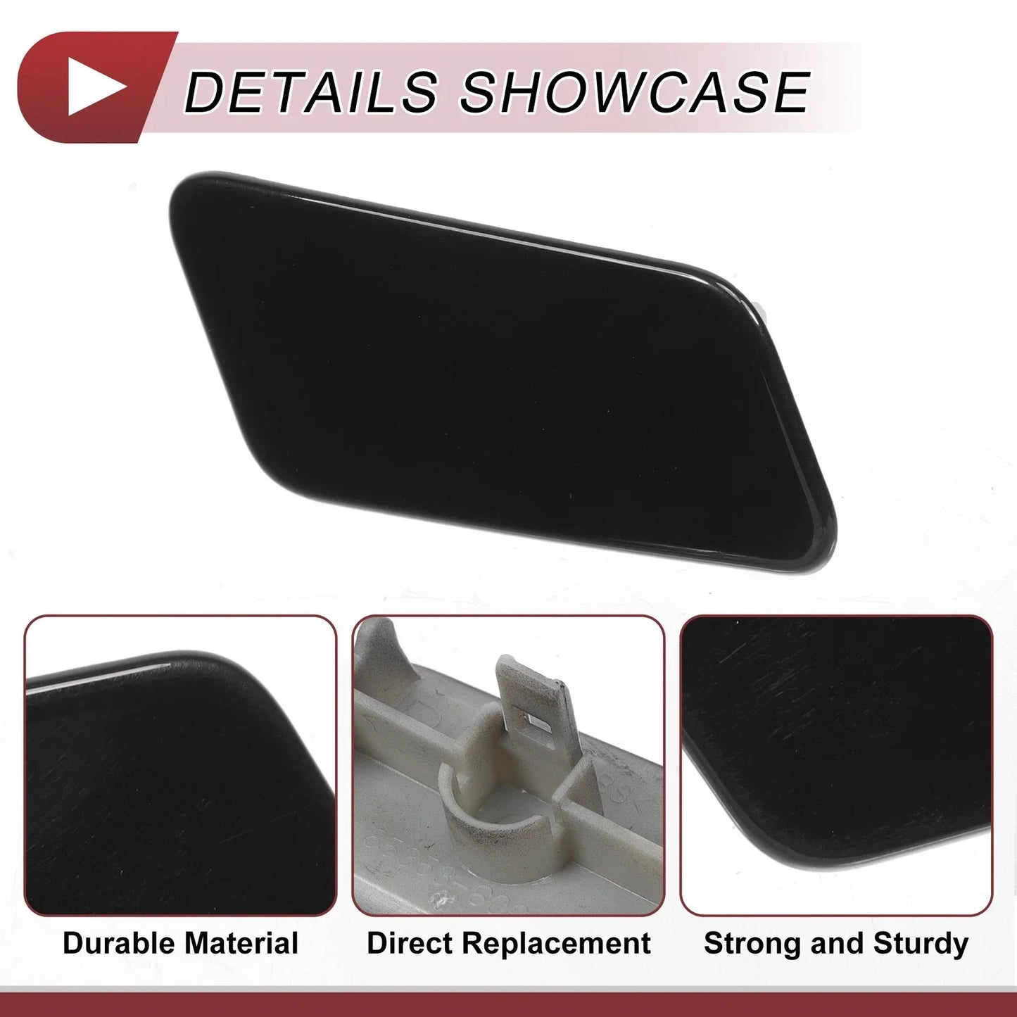 Front Right Washer Nozzle Cover for Lexus LX570 (2016-2021) - Black 1 x Cap