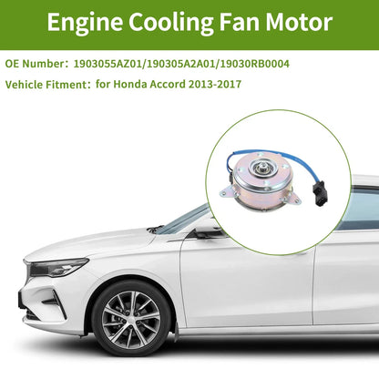 Radiator Fan Motor for Honda Accord (2013-2017) 1 x Motor