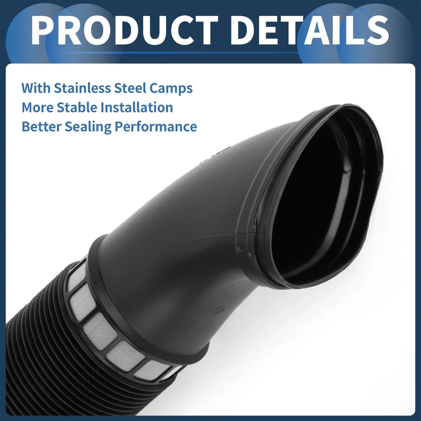 Air Intake Hose for Mercedes Benz E320 3.2L 2003-2005 (A1120943782) Black