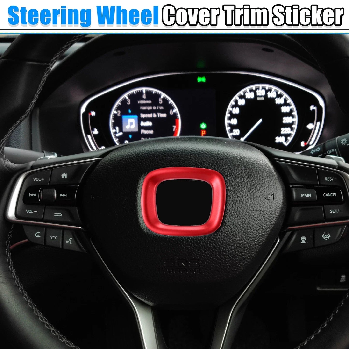 Steering Wheel Center Logo Frame Cover Trim for Honda Accord (2018-2022)