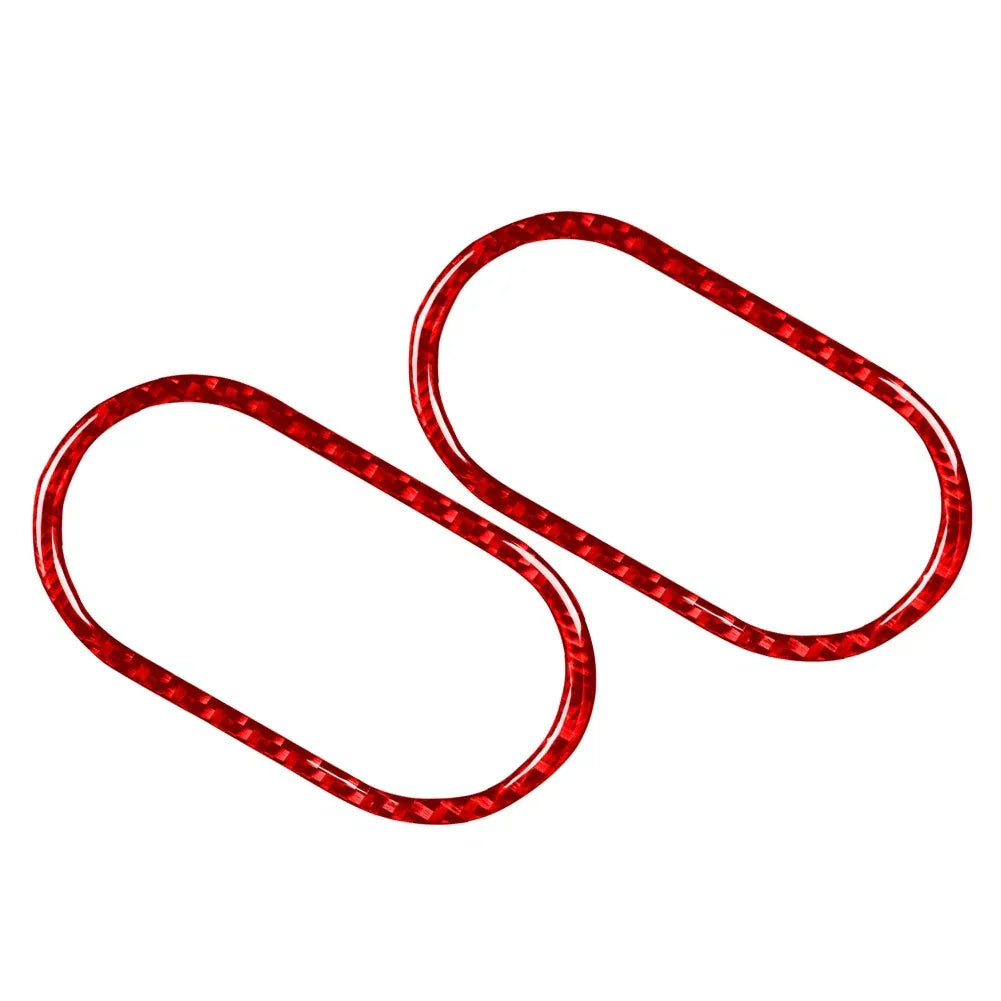 Carbon Fiber Red Interior Door Handle Bowl Cover for Audi TT (2001-2006)