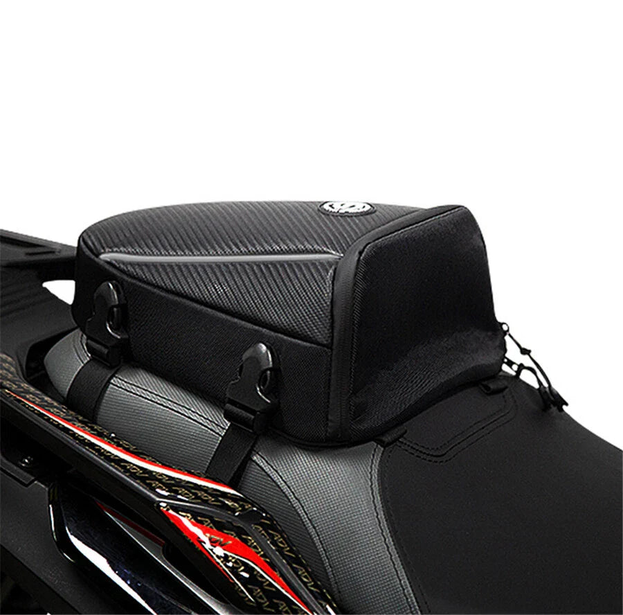 Black Motor Back Seat Bags for Touring Motorcycle Saddle (Fits Various Models)