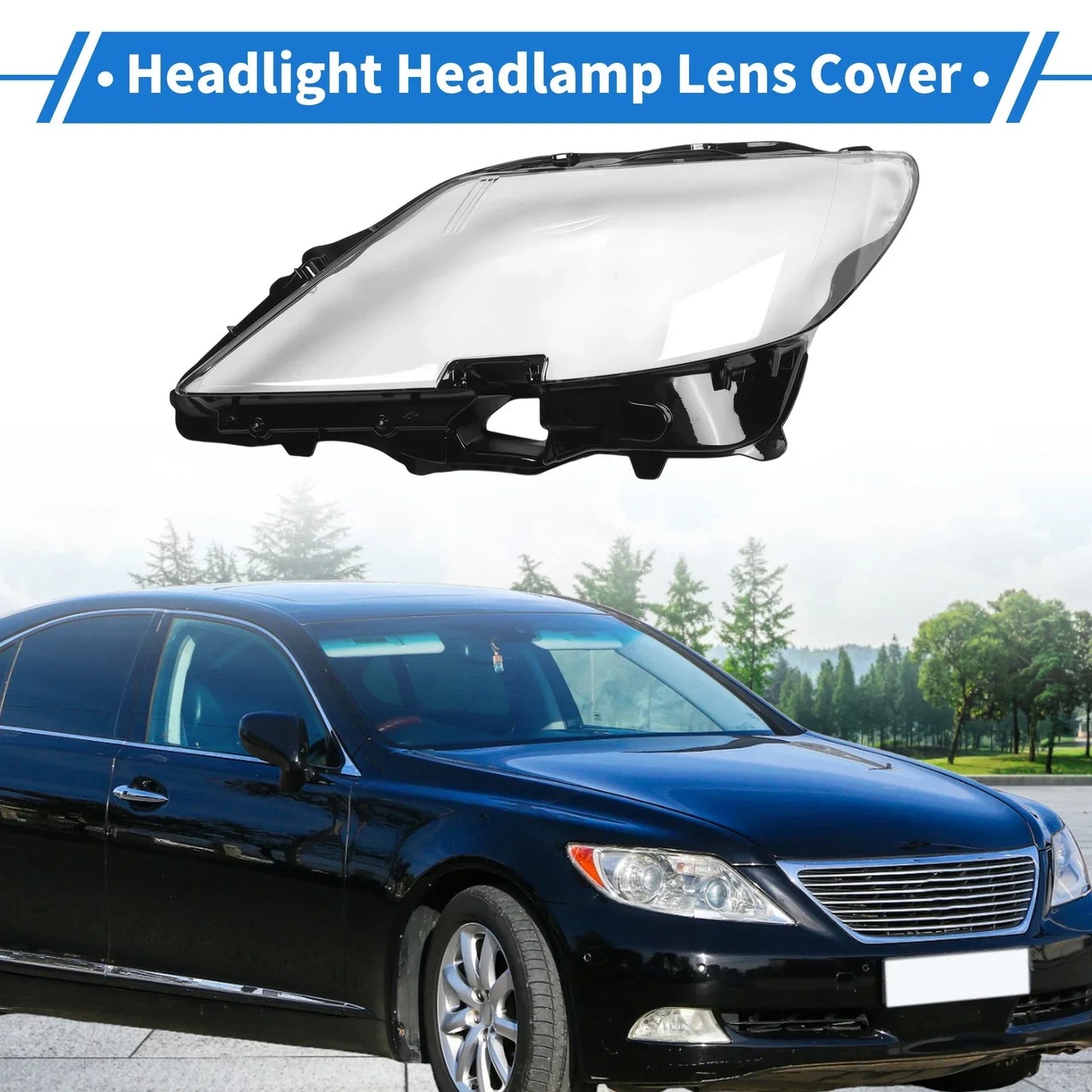 Car Front Left Headlight Lens Cover for Lexus LS460 (2007-2009)