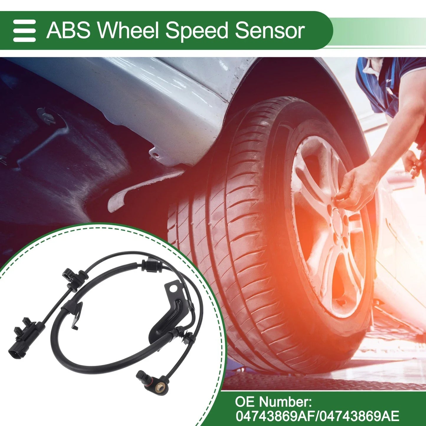 ABS Wheel Speed Sensor for Dodge Journey (2011-2020) - 1 x Left Rear Sensor