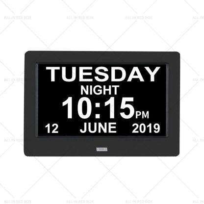 7" LED Digital Day Clock Calendar for Wall - Dementia Date Week Month Year