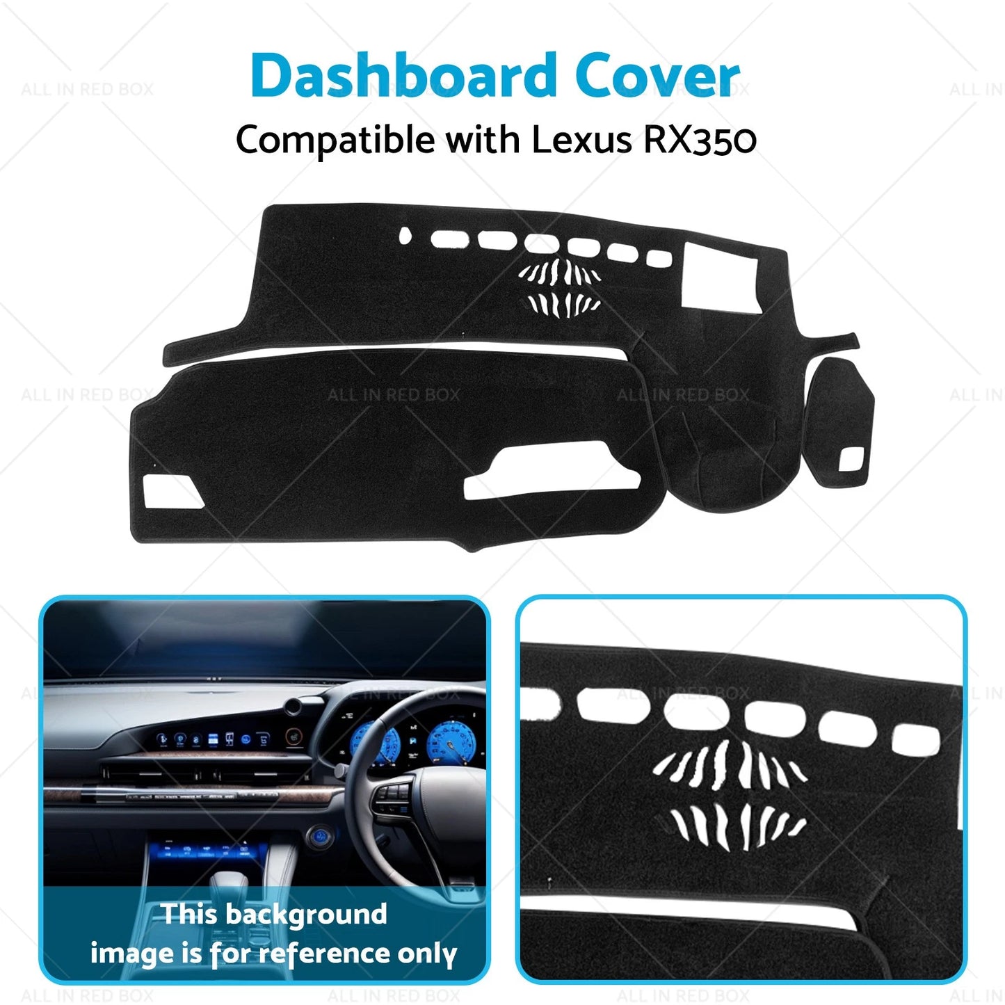 Non-Slip Dash Mat for Lexus RX RX350 2021-2022 HUD Dashboard Cover