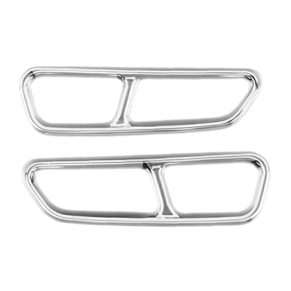 Stainless Steel Exhaust Muffler Tail Pipe Trim Cover for Audi A6 S6 (2015-2018)