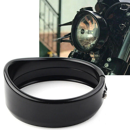 5.75" Headlight Trim Ring Visor for Harley Dyna Street Bob (1994-2020)