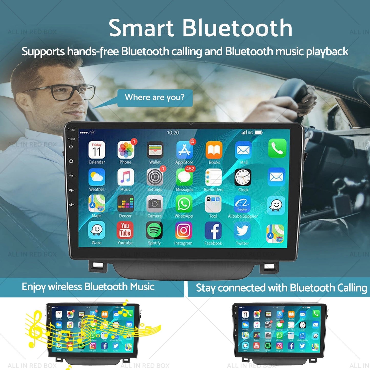 9" Touch Screen Stereo CarPlay for Toyota Corolla (2009-2013)