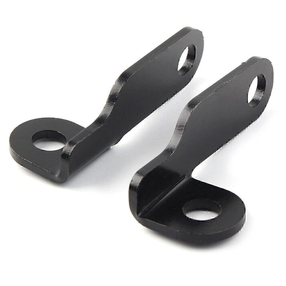 Black Fork Clamp Turn Signal Light Mounts for Harley Motorcycle
