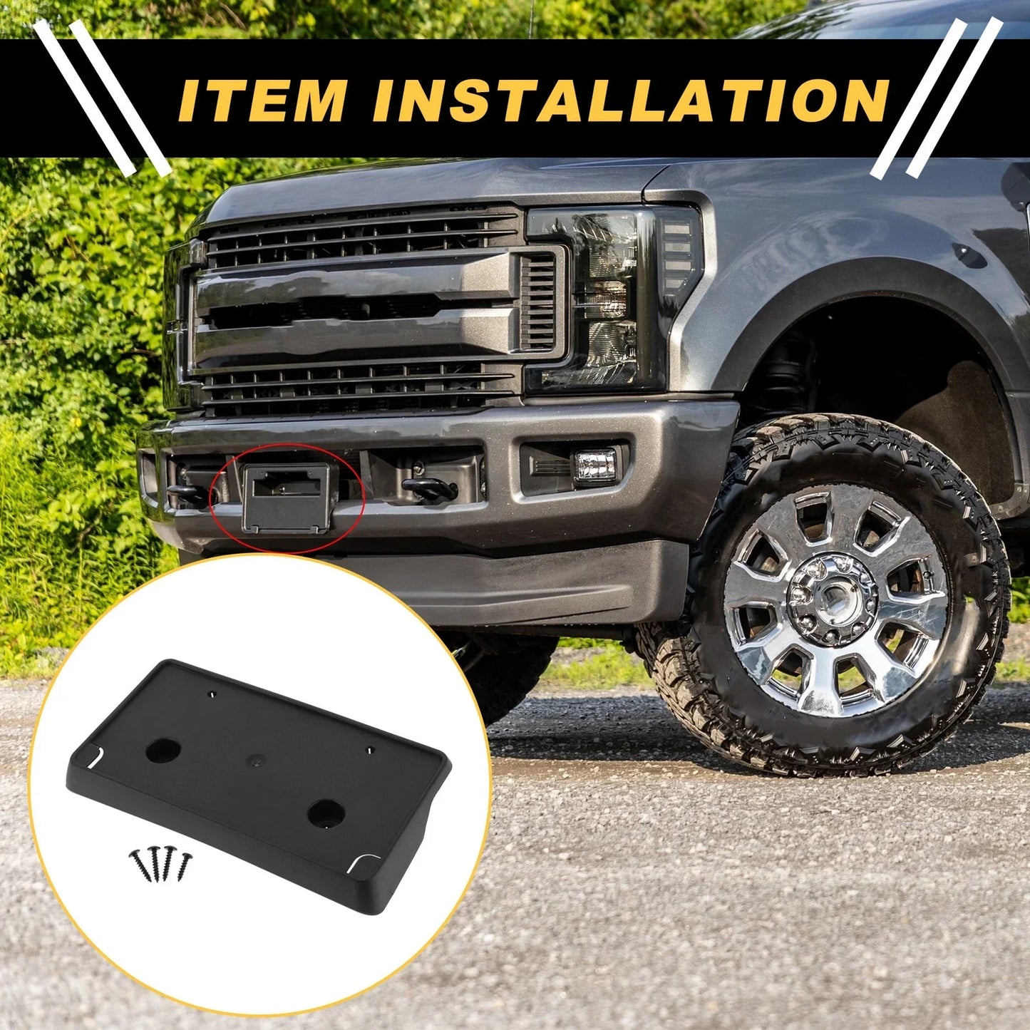 Front Bumper License Plate Bracket Holder for Dodge Ram 1500 (2013-2019)