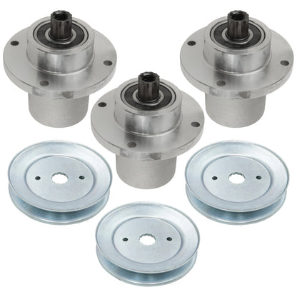 54 Deck Spindles Heavy Duty with 5.78 OD Pulleys for Hustler Fastrak (2016–2021)