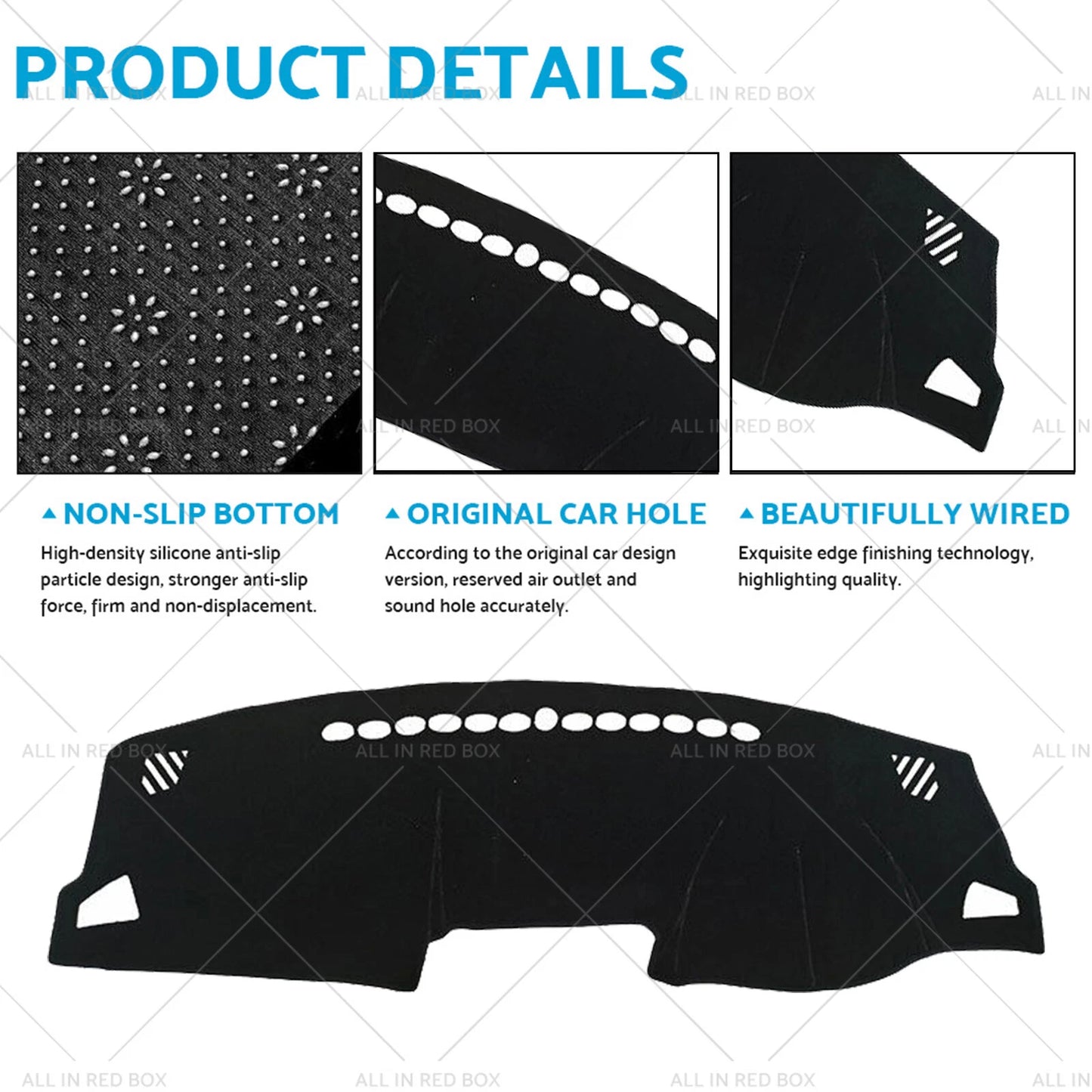 Non-Slip Dash Mat for Haval H2 Premium City LUX 2015-2020 2WD Black