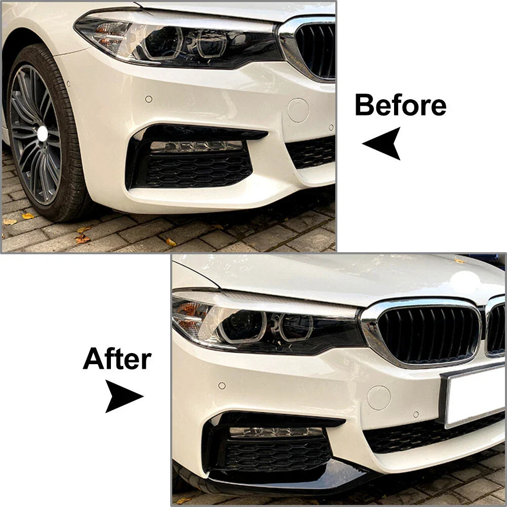 Front Bumper Splitter Lip Canard for BMW 5 Series G30 G31 G38 M Sport (2017-2020)