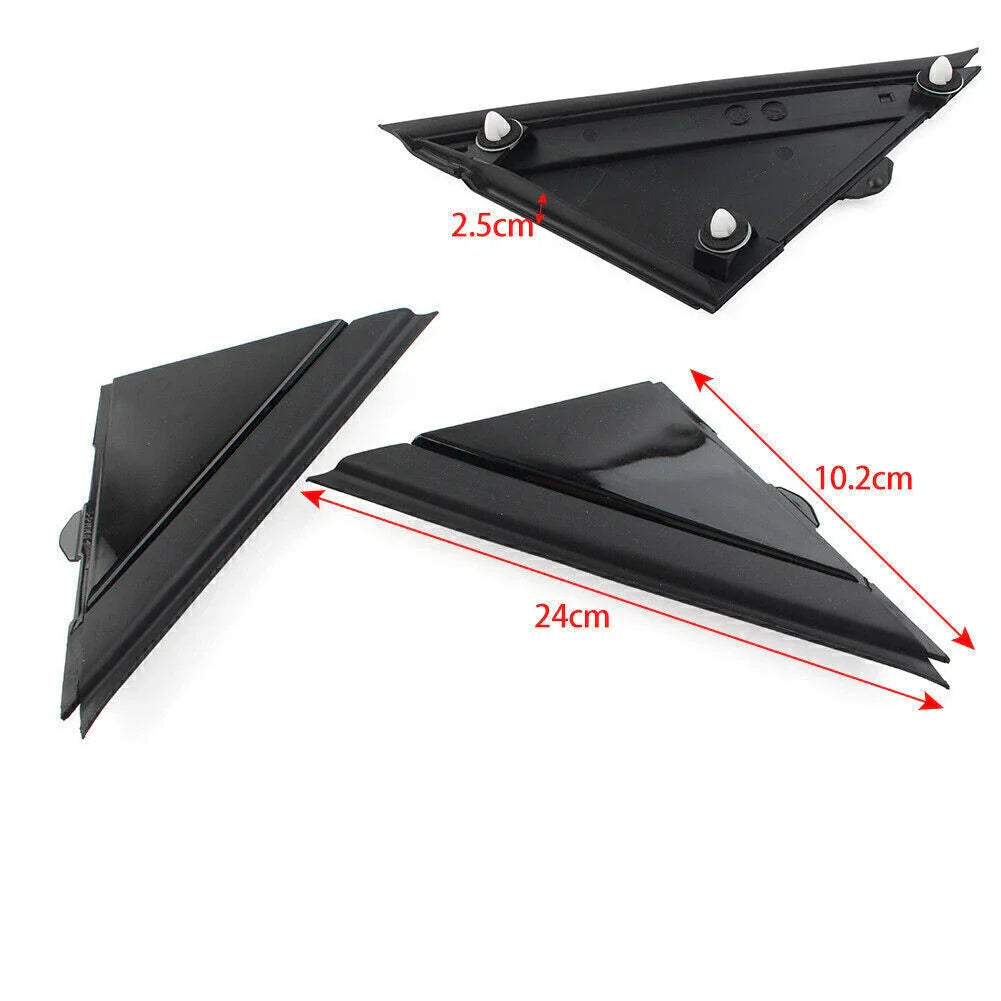Glossy Black Door Mirror Flag Cover for Fiat 500 (2012-2019)