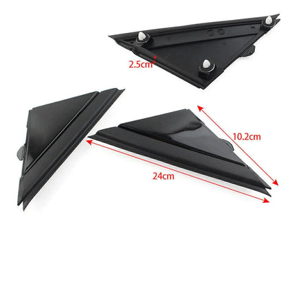 Glossy Black Door Mirror Flag Cover for Fiat 500 (2012-2019)