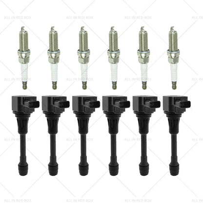 6x Ignition Coils & 6x Spark Plugs for Nissan Renault 3.5L (2005-2015)