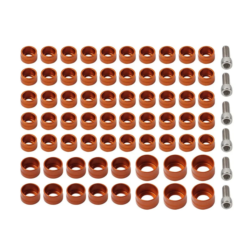 66X Engine Bolt Topper Cap Orange for Harley Twin Cam Touring Road Glide