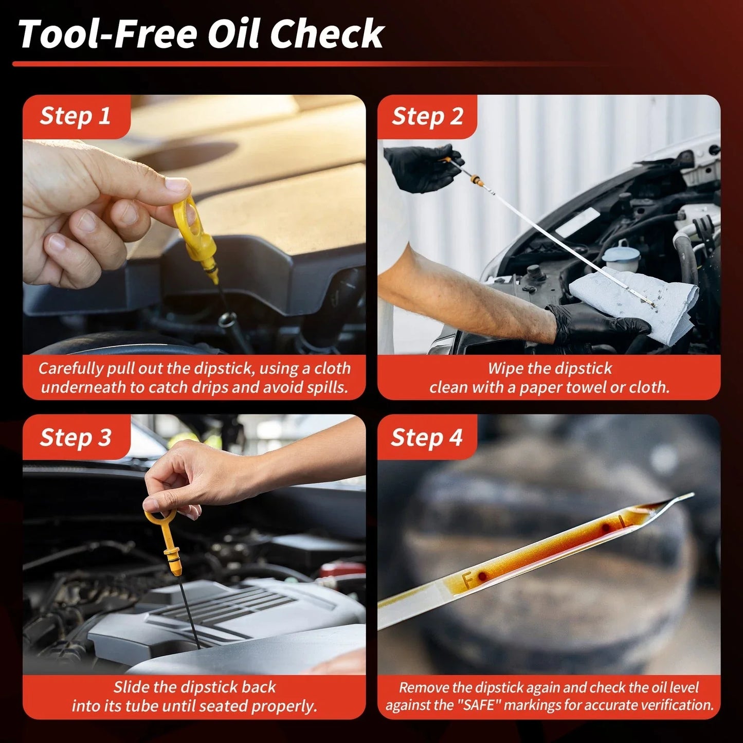 Engine Oil Dipstick for Mercedes-Benz CLA250 GLA250 (2014-2023)
