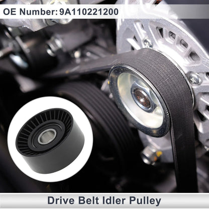 Drive Belt Idler Pulley for Porsche 911 (2009-2015) - Black 1 x Piece
