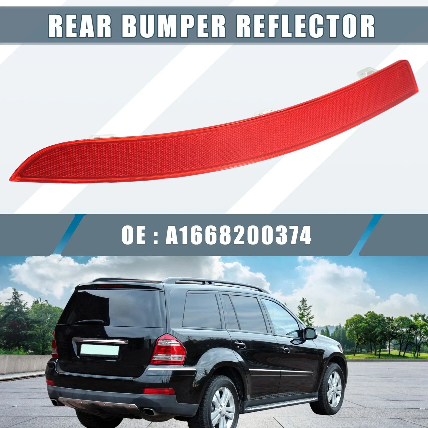 Rear Left Bumper Reflector for Mercedes-Benz GL450 (2013-2016)