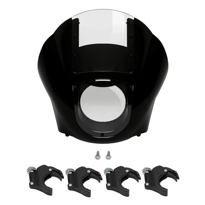 49mm Clamps Front Headlight Quarter Fairing for Harley Dyna LowRider Fat Bob
