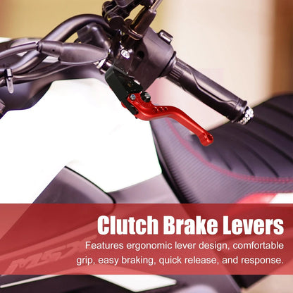 CNC 1 Pair Brake Clutch Levers for Honda CBR1000RR (2008-2023) Red