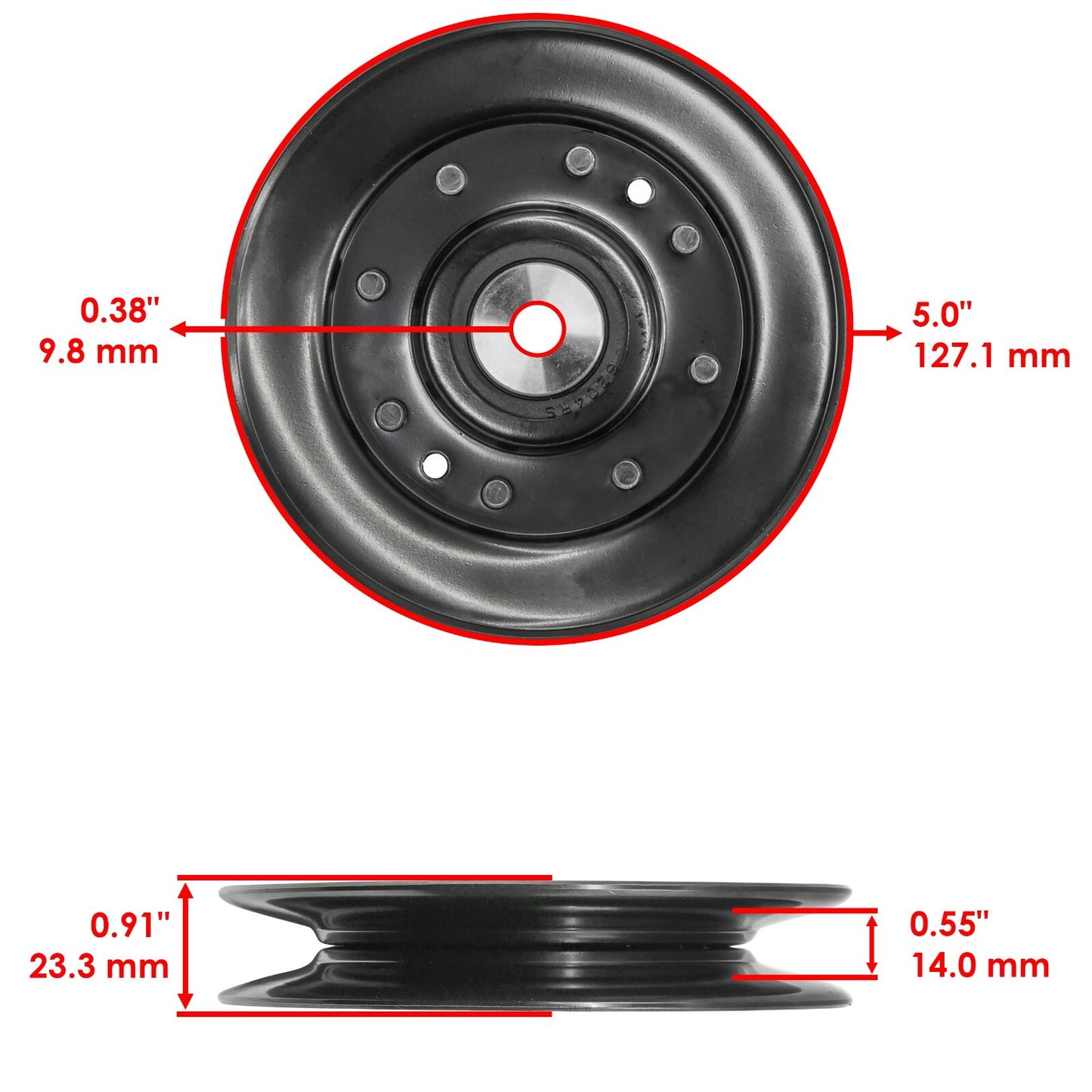 Deck Pulley Replacement for John Deere X300 X304 X700 X475 X485 (2002–2018)
