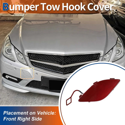 Front Car Bumper Tow Hook Cover for Mercedes-Benz E350 (2010-2014) Red