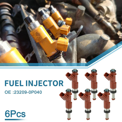 Fuel Injector 6 x No.23209-0P040 for Toyota Camry LE SE XLE 3.5L (2007-2011)