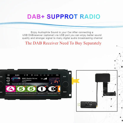 6.8" Stereo Radio GPS Navi for Dodge Chrysler Jeep (1998-2010)