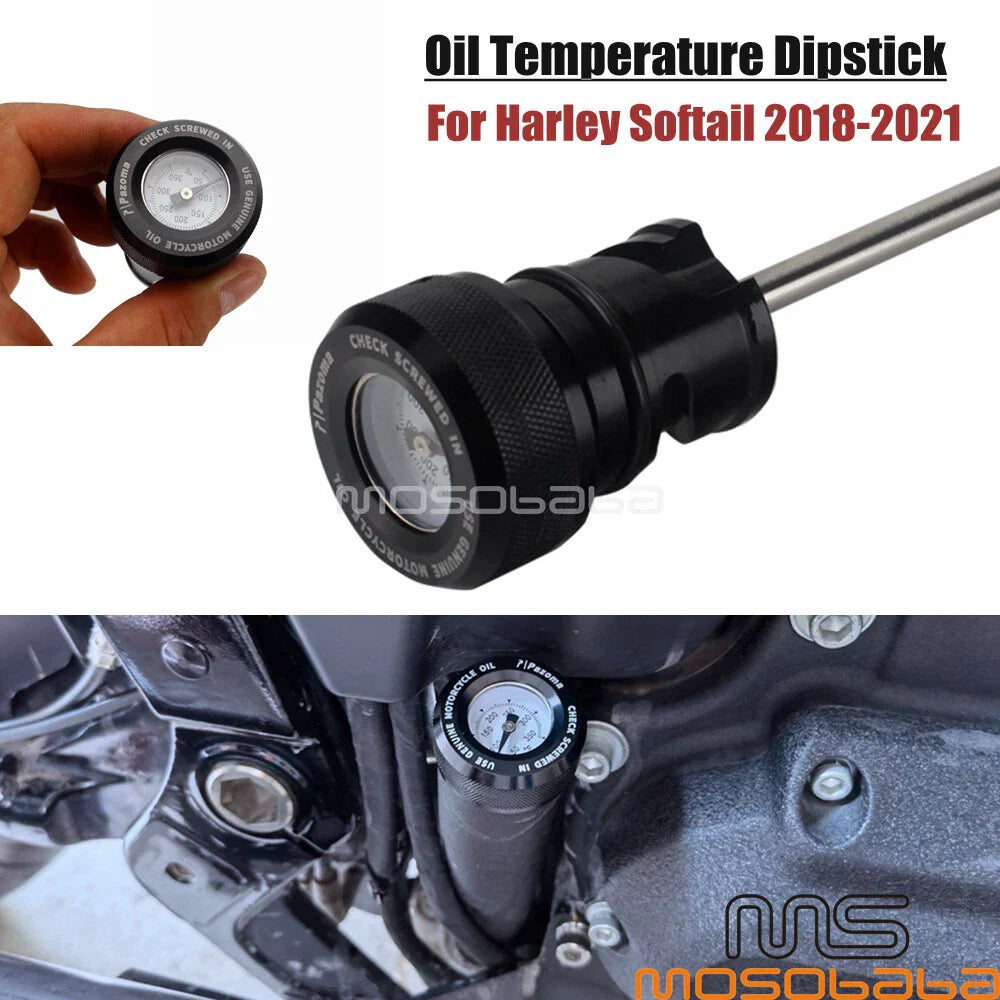 Oil Temperature Dipstick 50-350��F for Harley Softail Slim, Sport Glide (18-21)