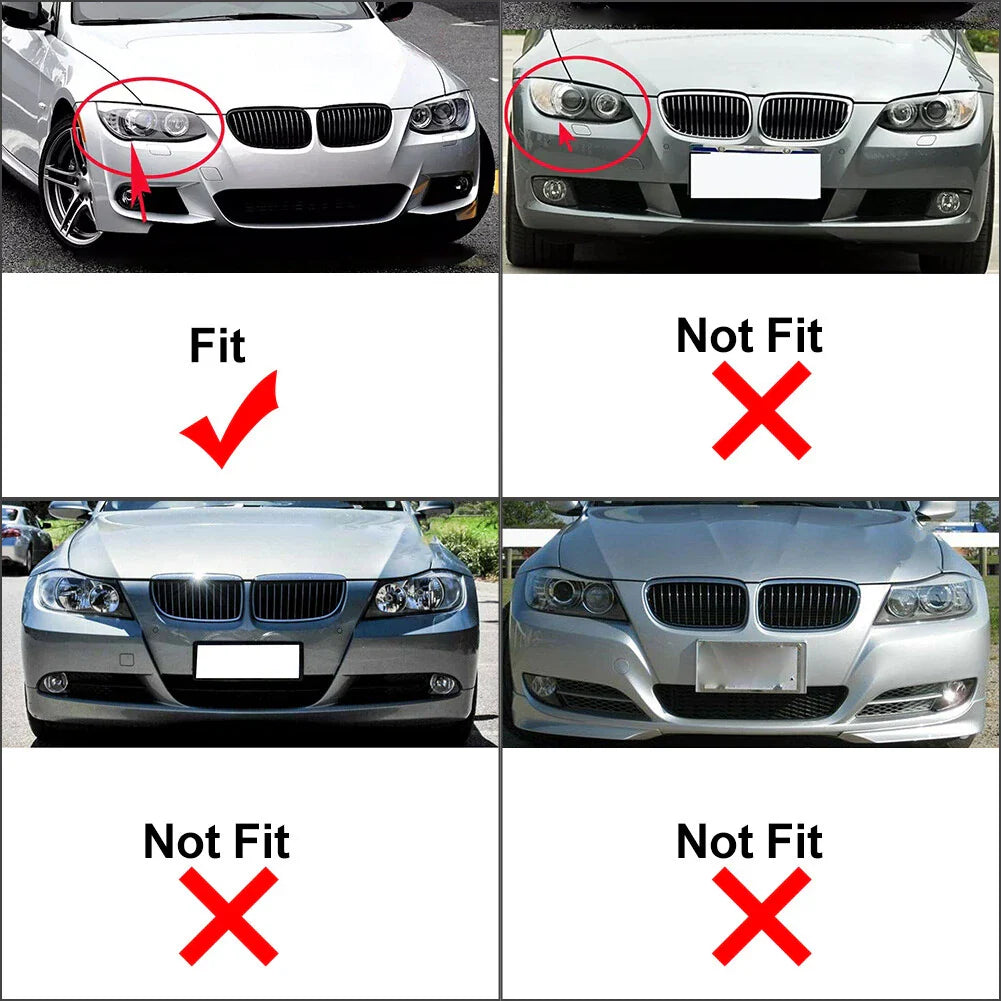 Glossy Black Front Kidney Grille Diamond Grille for BMW 3 Series (2010-2013)